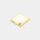 Lächelndes Gesicht mit herzförmigen Augen Post-it Klebezettel (angewinkelt)
