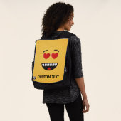 Lächelndes Gesicht mit herzförmigen Augen Rucksack (Ausgewaschen)