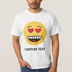 Lächelndes Gesicht mit herzförmigen Augen T-Shirt