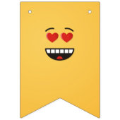 Lächelndes Gesicht mit herzförmigen Augen Wimpelkette (Zweite Fahne)