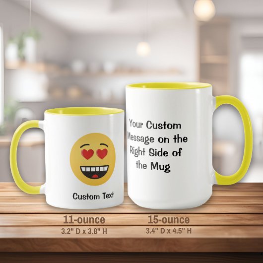 Lächelndes Gesicht mit herzförmiger Tasse