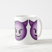 Lächelndes Gesicht mit Hörnern Emoji Kaffeetasse (VorderseiteRechts)