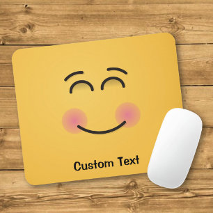Lächelndes Gesicht mit lächelndem Augen-Mauspad Mousepad