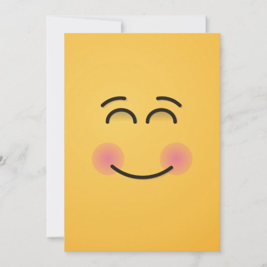 Lächelndes Gesicht mit lächelnden Augen Einladung (Vorderseite)