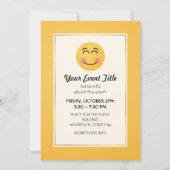 Lächelndes Gesicht mit lächelnden Augen Einladung (Rückseite)