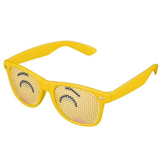 Lächelndes Gesicht mit lächelnden Augen Partybrille (Schrägansicht)