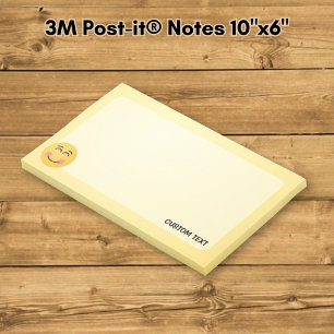 Lächelndes Gesicht mit lächelnden Augen Postit Not Post-it Klebezettel