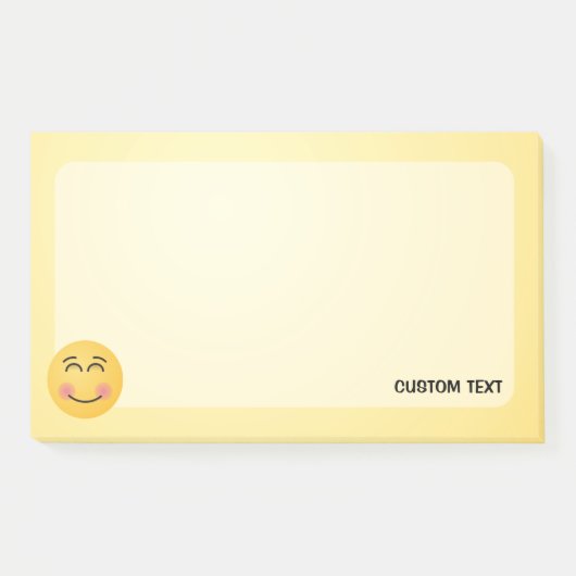 Lächelndes Gesicht mit lächelnden Augen Postit Not Post-it Klebezettel (Vorderseite)