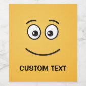 Lächelndes Gesicht mit offenem Auge Weinetikett (Einzelnes Label)