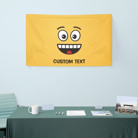 Lächelndes Gesicht mit offenem Mund Banner (Messeveranstaltung)