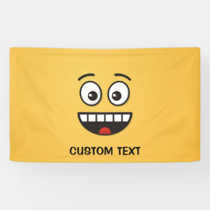 Lächelndes Gesicht mit offenem Mund Banner