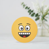 Lächelndes Gesicht mit offenem Mund Einladung (Stehend Vorderseite)