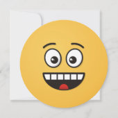 Lächelndes Gesicht mit offenem Mund Einladung (Vorderseite)
