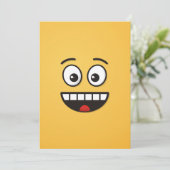 Lächelndes Gesicht mit offenem Mund Einladung (Stehend Vorderseite)