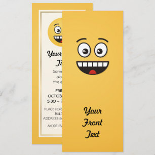 Lächelndes Gesicht mit offenem Mund Einladung