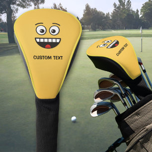 Lächelndes Gesicht mit offenem Mund Golf Headcover