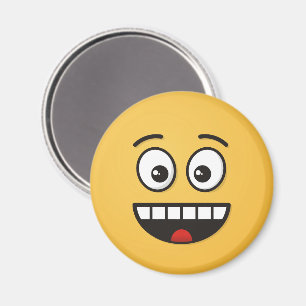 Lächelndes Gesicht mit offenem Mund Magnet