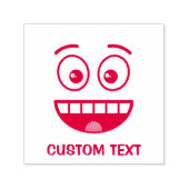Lächelndes Gesicht mit offenem Mund Permastempel (Design)