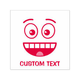 Lächelndes Gesicht mit offenem Mund Permastempel