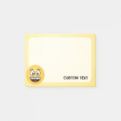 Lächelndes Gesicht mit offenem Mund Post-it Klebezettel (Vorderseite)