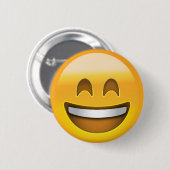 Lächelndes Gesicht mit offenem Mund u. lächelnde Button (Vorne & Hinten)