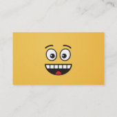 Lächelndes Gesicht mit offenem Mund Visitenkarte (Rückseite)
