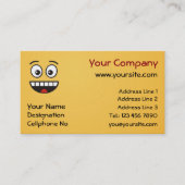 Lächelndes Gesicht mit offenem Mund Visitenkarte (Vorderseite)