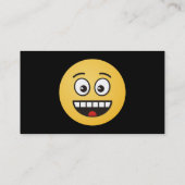 Lächelndes Gesicht mit offenem Mund Visitenkarte (Rückseite)