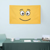 Lächelndes Gesicht mit offenen Augen Banner (Messeveranstaltung)