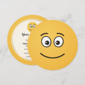 Lächelndes Gesicht mit offenen Augen Einladung (Vorne/Hinten)