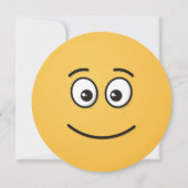 Lächelndes Gesicht mit offenen Augen Einladung (Vorderseite)