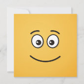Lächelndes Gesicht mit offenen Augen Einladung (Vorderseite)
