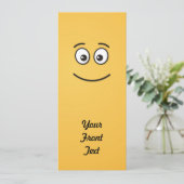 Lächelndes Gesicht mit offenen Augen Einladung (Stehend Vorderseite)