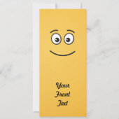 Lächelndes Gesicht mit offenen Augen Einladung (Vorderseite)