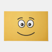Lächelndes Gesicht mit offenen Augen Fußmatte (Vorderseite)