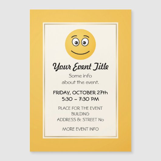 Lächelndes Gesicht mit offenen Augen Magnetkarte (Vorderseite)