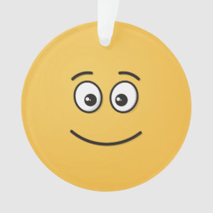 Lächelndes Gesicht mit offenen Augen Ornament