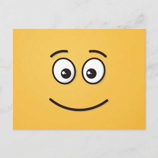 Lächelndes Gesicht mit offenen Augen Postkarte (Vorderseite)