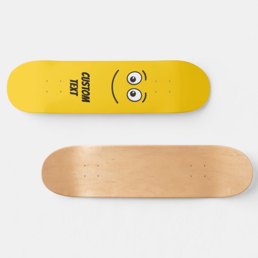 Lächelndes Gesicht mit offenen Augen Skateboard (Horizontal)