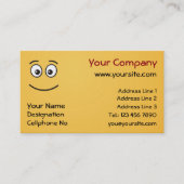 Lächelndes Gesicht mit offenen Augen Visitenkarte (Vorderseite)