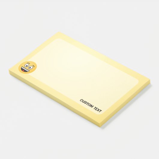 Lächelndes Gesicht mit Open Mouth Post-it Notes Klebezettel (angewinkelt)