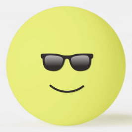 Lächelndes Gesicht mit Sonnenbrille Ping Pong Ball Tischtennisball