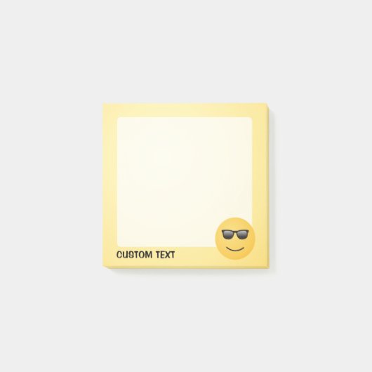 Lächelndes Gesicht mit Sonnenbrille Post-it Klebezettel (Vorderseite)