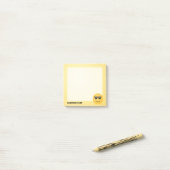 Lächelndes Gesicht mit Sonnenbrille Post-it Klebezettel (Auf Schreibtisch)