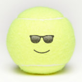 Lächelndes Gesicht mit Sonnenbrille Tennisbälle (Vorderseite)