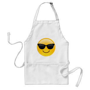 Lächelndes Gesicht mit Sonnenbrillen cooles Emoji Schürze