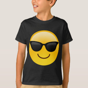 Lächelndes Gesicht mit Sonnenbrillen cooles Emoji T-Shirt