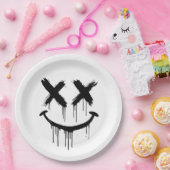 Lächelndes Gesicht. Pappteller (Party)