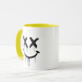 Lächelndes Gesicht. Tasse (Vorderseite Links)