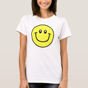 Lächelndes Gesichts-Shirt-Gelb 0003 T-Shirt